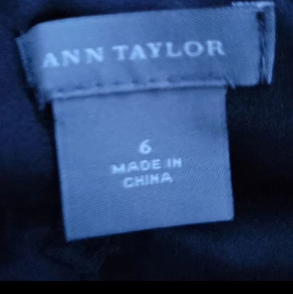 Ann taylor black silk strapless party dress size 6 Small - Picture 3 of 6